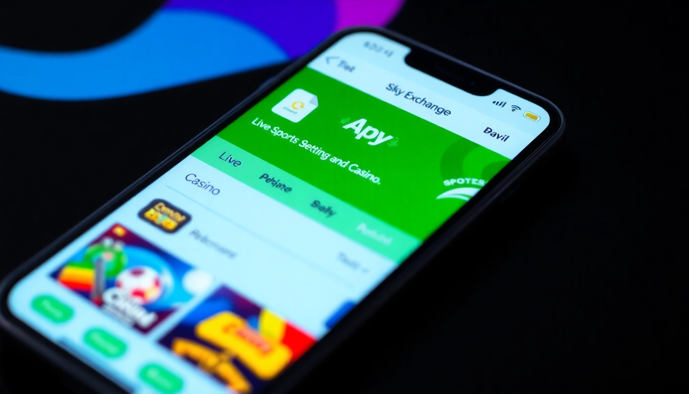 Sky Exchange App offers seamless sports betting and casino gaming with secure transactions and appealing design.