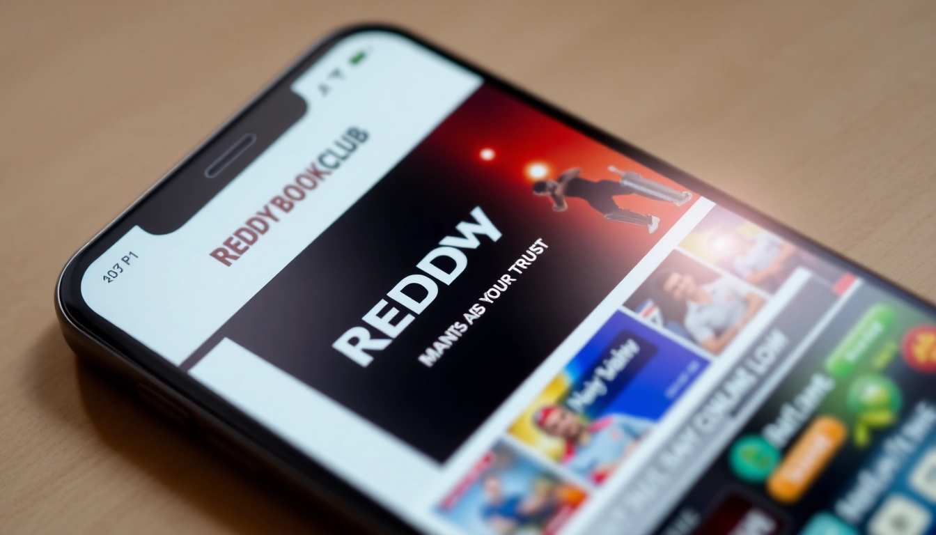 REDDYBOOKCLUB platform on a mobile device showcasing secure online betting and cricket betting features for Indian users.
