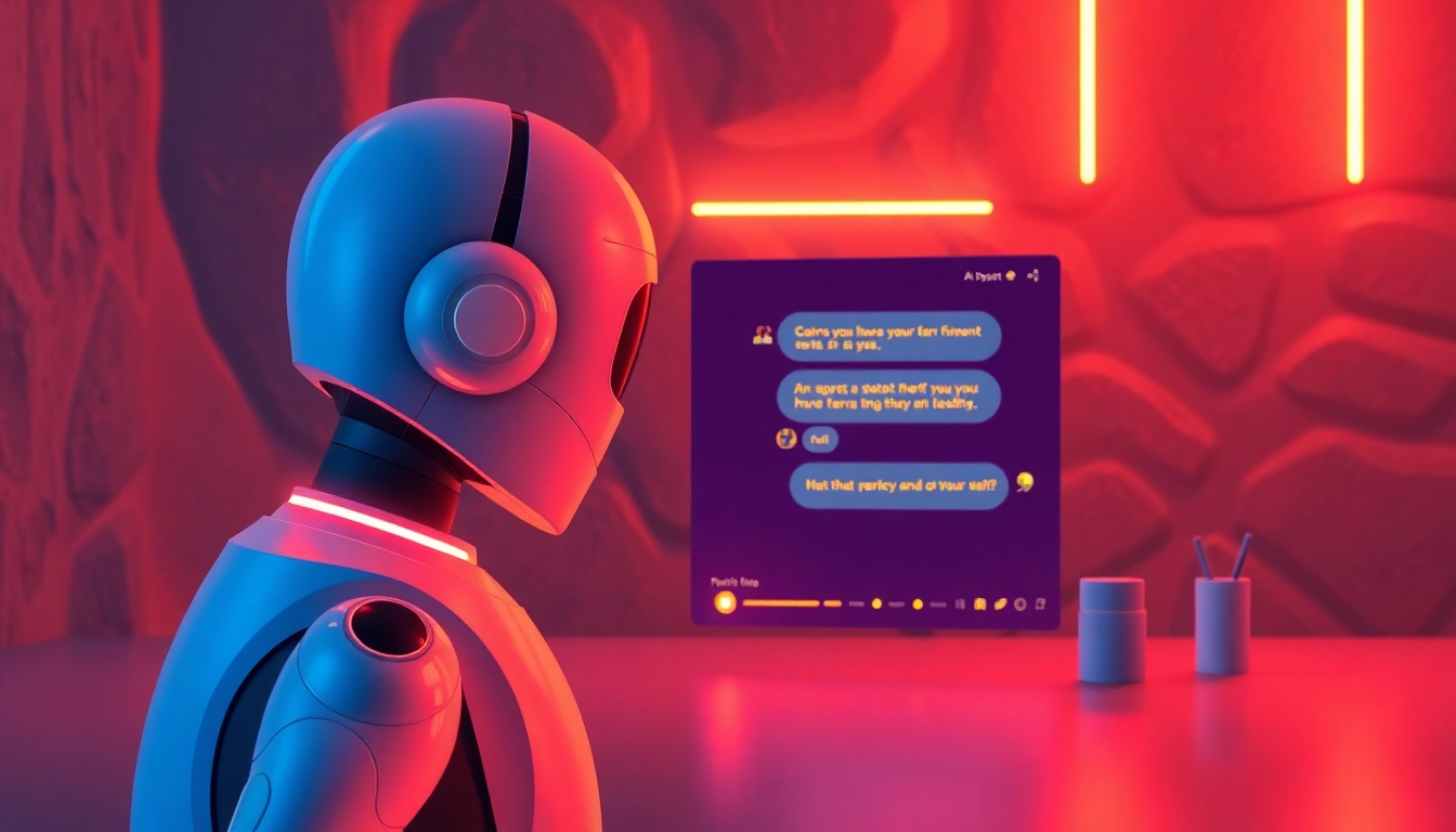 Engaging scene of a private, unrestricted nsfw ai chat interface with neon accents, emphasizing freedom of expression for adults, detailed digital environment, and a focus on intimacy and confidentiality.