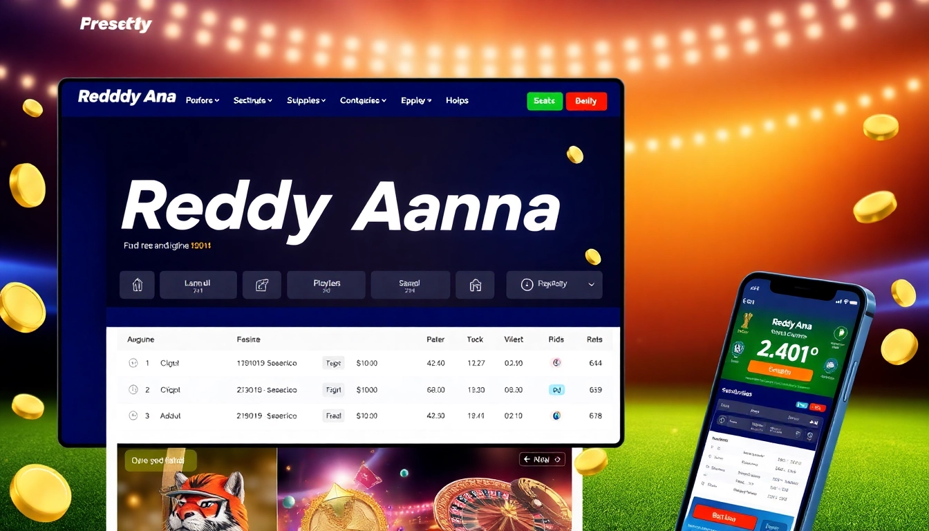 The Reddy Anna betting platform logo integrated with cricket and casino game icons, highlighting trusted Indian betting services.