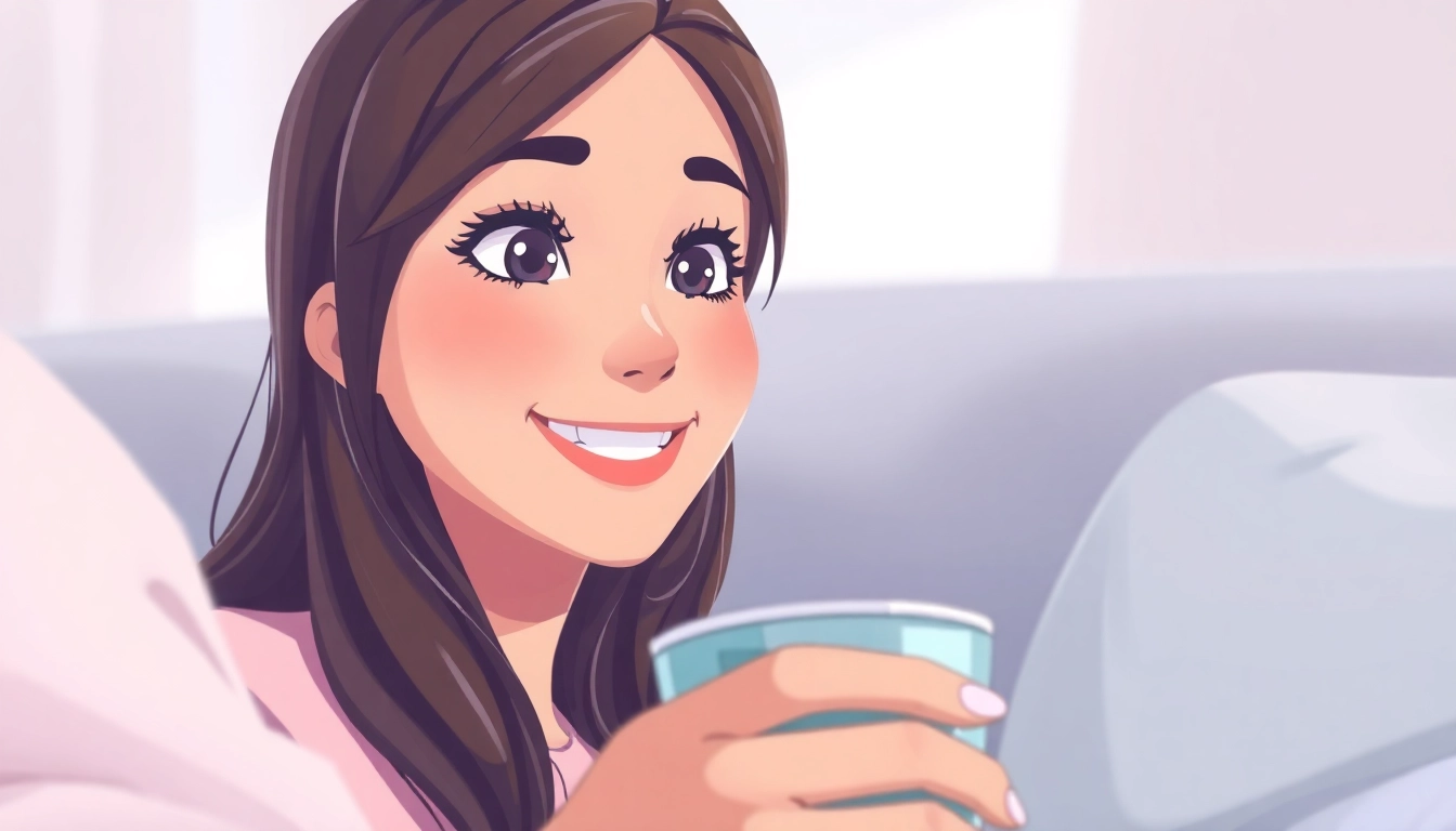 Engage in a meaningful Ai girlfriend chat with this friendly virtual partner in a comfortable digital environment, emphasizing connection and communication.