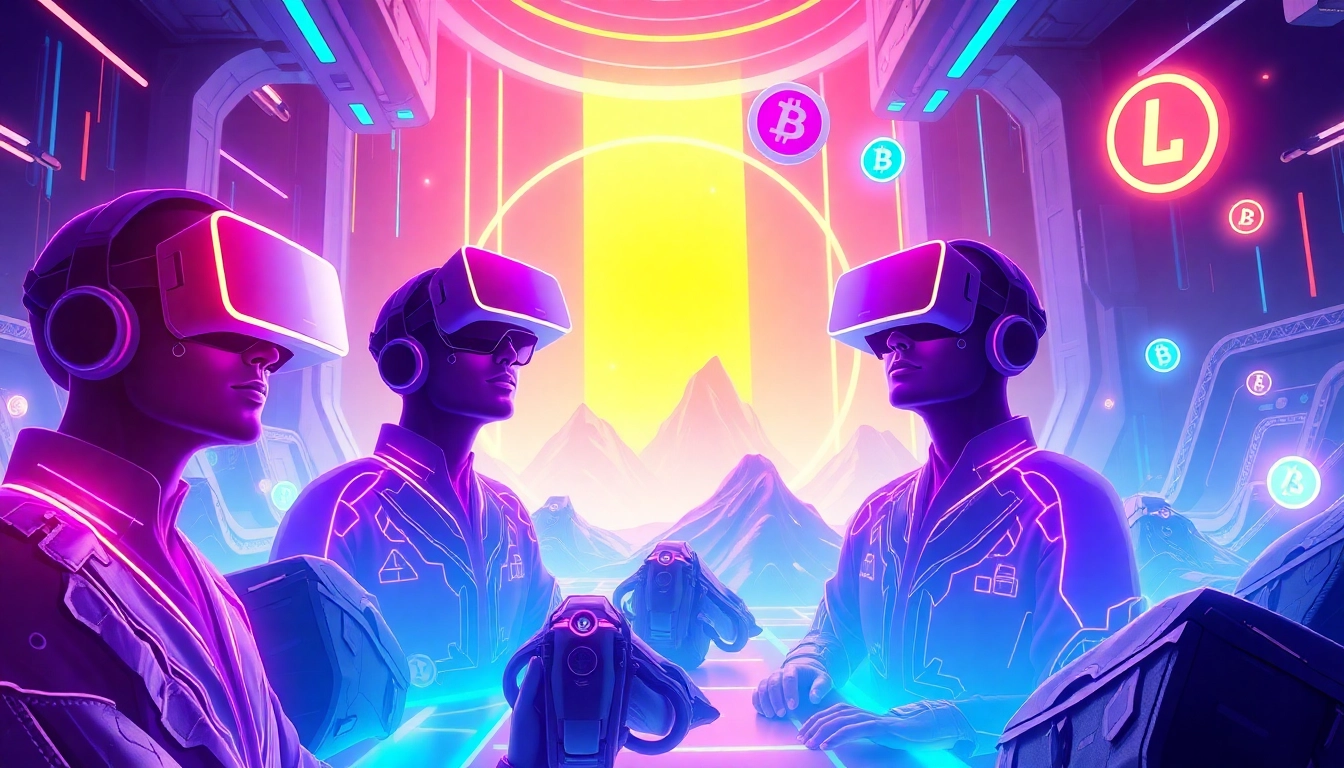 Metaverse Crypto News highlights virtual reality environments with crypto icons and digital