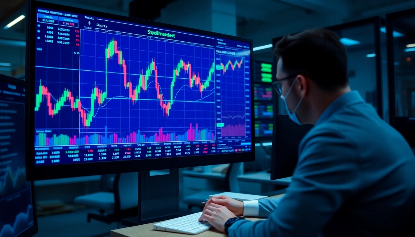 Trading view platform showcasing live market charts and analytics for traders analyzing