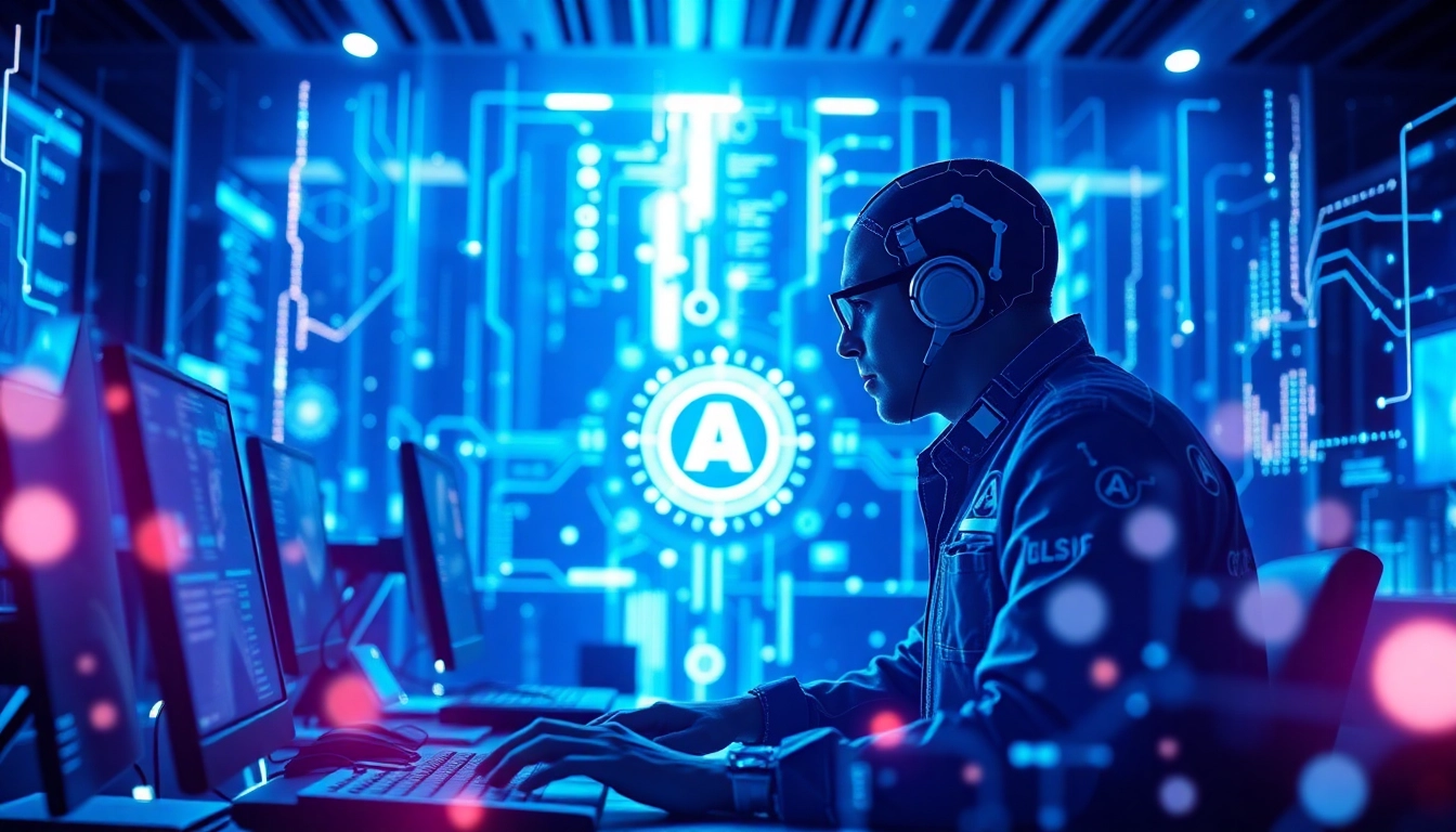 AI content humanization process showcased with data streams transforming AI text into natural